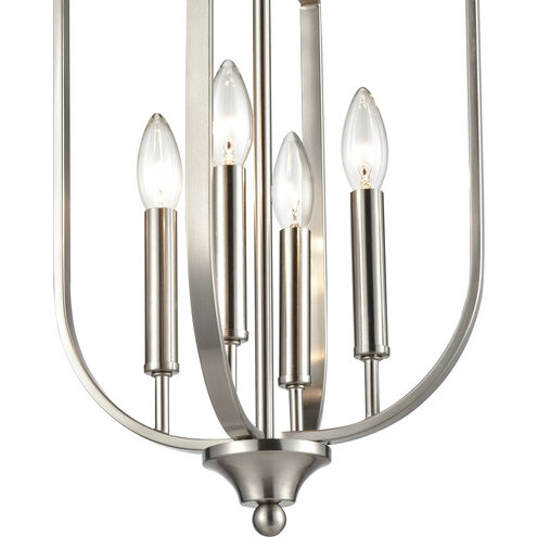 None 4 Light 12 inch Brushed Nickel Pendant Ceiling Light